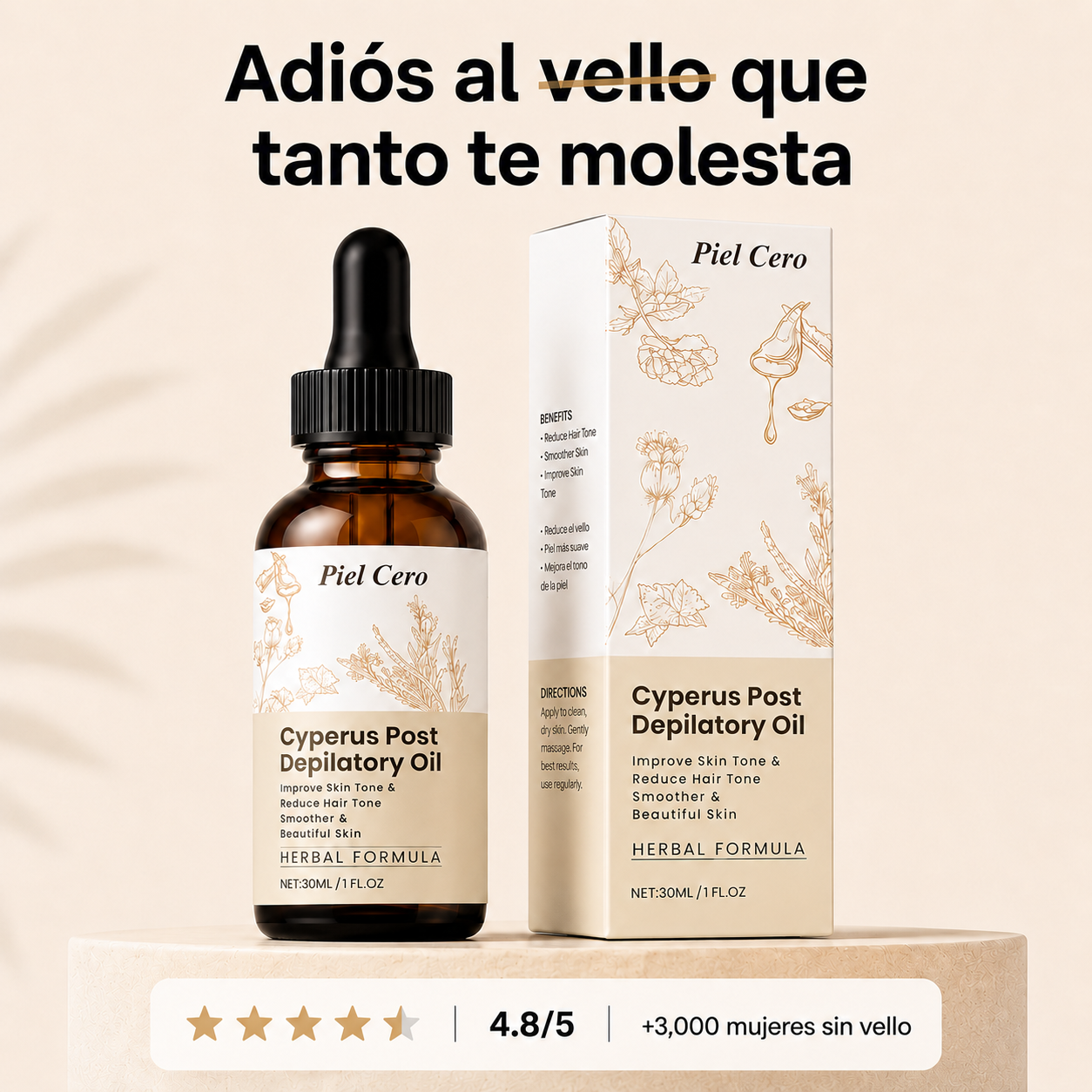 Aceite Reductor de Vello No Deseado