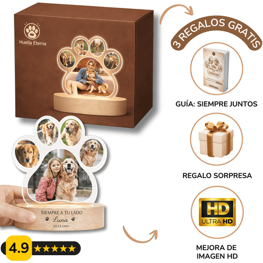 Lámpara Huella de Mascota Personalizada