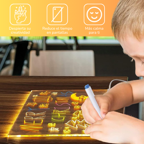 Pizarra Mágica de Luz LED para Niños